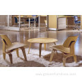 Round wooden design furniture coffee tea table